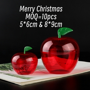 Boîte à bonbons en plastique transparente pour enfants, pour fête, mariage, Noël, cadeau de pomme, emballage - Product Image 2