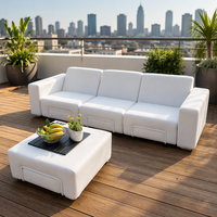 Großhandel Outdoor-Patio-Sofa Aluminiumrahmen Wetterfeste Garten-Couch Vakuumverpackte Schaumstoffkissen Möbel