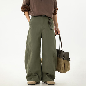 <span class=keywords><strong>Pantaloni</strong></span> Casual da Uomo <span class=keywords><strong>con</strong></span> Spacchetti Laterali, Stile Retrò, Pieghettati, <span class=keywords><strong>Lunghi</strong></span>, a Vita Media, <span class=keywords><strong>con</strong></span> Chiusura a Bottoni - Product Image 1