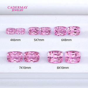 Cadermay Pink Zircon Loose Stones Rectangle 4x6mm 5x7mm 6x8mm 7x10mm 8x10mm For Jewelry Making - Product Image 1