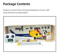 Hélicoptère RC FLYWING Bell 412 RTF, échelle 1:16, classe 470, 4 pales, contrôleur de vol GPS ACE, 6 canaux, modèle réduit jaune