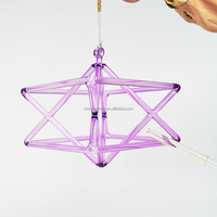 Pure Soul personnalisée son transparent de guérison Merkaba couleur claire cristal de Quartz Merkaba Chakra méditation Yoga