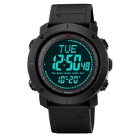 SKMEI 2095 Alarm Chronograph Weltzeitzone Outdoor Fitness Sport Digital Herren Armbanduhr Wasserdicht mit Kompass