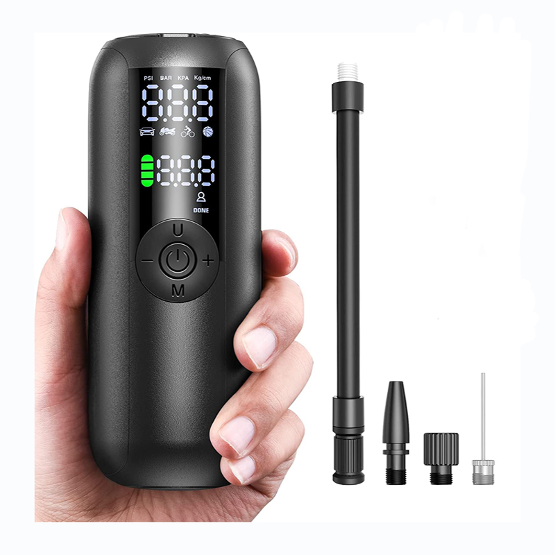 Портативный воздушный компрессор, велосипедная палатка типа C, зарядный предохранительный клапан для авто, электрический велосипед, мотоцикл, мяч, умный автомобильный насос с мини-шинами