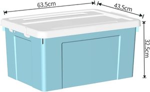 Large Capacity Stackable PP <b>Storage</b> Boxes <b>Bins</b> Lid Handle Portable 5 Sizes Set Nordic Household Clothing Organizer Eco-Friendly - Product Image 2