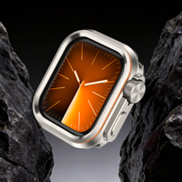 Étui de protection en alliage de zinc noir argenté titane 46 mm, coque arrière pour montre intelligente 46 mm pour Apple iphone Ultra 10 11