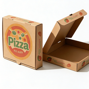 Boîtes d'emballage pliables en kraft pour pizza, personnalisables, jetables, avec compartiments, pour l'emballage alimentaire - Product Image 5
