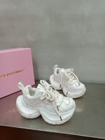 Baskets Chunky Rétro Y2K à Patchwork Étoilé Respirantes, Chaussures Compensées de 8 cm pour Augmenter la Taille, Automne/Printemps/Été, OEM