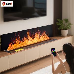 Vapor de agua independiente, niebla, fuego, <span class=keywords><strong>chimenea</strong></span> de vapor, casete, Humidificador 3D Artificial, <span class=keywords><strong>chimenea</strong></span> eléctrica con luz Led - Product Image 4