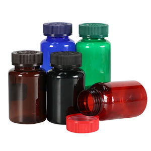 150ml Cápsulas Botella de plástico azul a prueba de niños, botella de medicina de píldora con tapa resistente a niños - Product Image 1