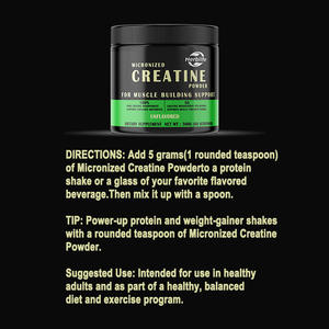 Creatina Monohidratada Micronizada OEM en Polvo, Sin Sabor, 60 Porciones, 300 Gramos - Product Image 3