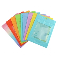 Sacs en Mylar 3,5 microns personnalisés avec fenêtre transparente, en aluminium, à fermeture éclair, petits sacs refermables en plastique