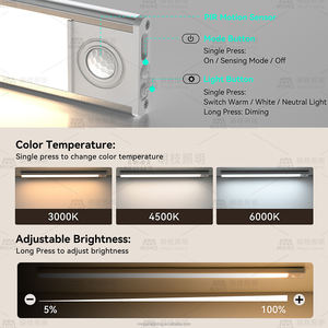 Éclairage de Placard à Détecteur de Mouvement à Recharge Rapide pour Couloir et Placard, Veilleuse de Sécurité à Allumage/Extinction Automatique - Product Image 2