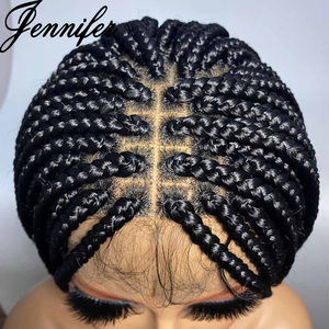 Jennifer Synthetic Full Lace <strong>Wig</strong> Braided <strong>Wigs</strong> for Black Women Crochet Box <strong>Wig</strong> <strong>Braid</strong> 32 Inches Braiding Hair Knotless - Product Image 1