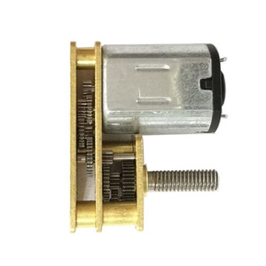 Moteur miniature à engrenages N20 DC 32 mm à montage sur bride, moteur à aimant permanent à balais avec arbre de sortie fileté - Product Image 1