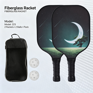Raquette de pickleball GQK, noire unie, sans bordure, poignée antidérapante, forme standard, pour enfants et adultes, toutes saisons, entraînement, légère - Product Image 4