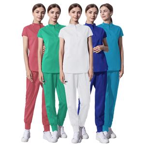 Tissu confortable extensible lisse 42025 hôpital pour animaux de compagnie école de médecine Salon de beauté soins infirmiers gommage uniformes ensembles pour les femmes - Product Image 5