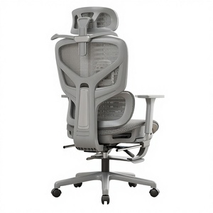 <span class=keywords><strong>Chaise</strong></span> <span class=keywords><strong>de</strong></span> <span class=keywords><strong>bureau</strong></span> ergonomique moderne en maille avec grand angle d'inclinaison, dossier haut robuste et accoudoirs 3D - Product Image 1