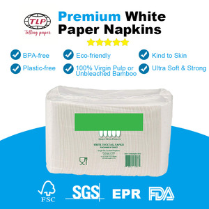 Personalizzato naturale a basso costo logo stampato bianco bevanda del tessuto usa e getta per il ristorante di nozze tovagliolo di <span class=keywords><strong>carta</strong></span> da cocktail - Product Image 2