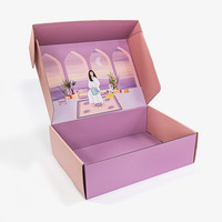 Caja de Cartón Corrugado para Envíos de Cosméticos, Color Negro, Azul y Amarillo, con Logotipo Personalizado, de Alta Calidad, Fabricada en China