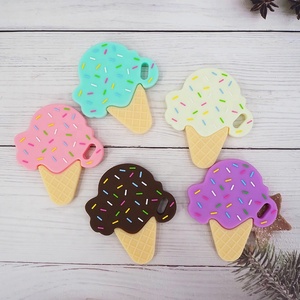 Bán buôn cấp thực phẩm Silicone Mặt dây DIY mọc răng đồ chơi Ice Cream Teether cho răng Tiny Rod bé quà tặng - Product Image 4