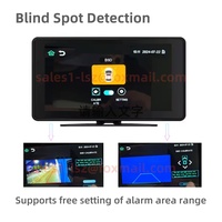 Kit de Monitor de Cámara de Visión Trasera de 7 Pulgadas, Pantalla Táctil LCD TFT, Cámara de 2 Canales y 1080p, BSD, Visera Solar, Monitor de Vehículos, Monitor de TV para Automóviles y Autobuses