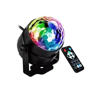 Led disko warna-warni KTV bar berputar lampu panggung flash USB laser bola ajaib