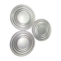 Couvercles de boîtes en fer blanc POE à fond brillant, non rechargeables, à ouverture facile