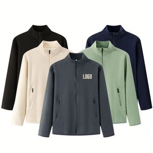 Nouvelle Arrivée – Blouson Polaire Zippé Homme Décontracté Hiver Chaud et Épais avec Broderie, Col Montant et Épaules Tombantes - Product Image 1