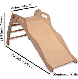 Gimnasio Interior Montessori: Set Educativo de Madera Plegable con Tobogán para Bebés, Moderno, Seguro y Resistente, para Desarrollo de Habilidades Motoras y Equilibrio Escolar - Product Image 4