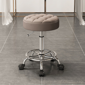 เก้าอี้เสริมสวย รุ่นพิเศษ พร้อมล้อเลื่อนหมุนและยกได้ สำหรับร้านเสริมสวย เก้าอี้ช่างทำผมมืออาชีพสำหรับร้านทำผม เก้าอี้ใช้ในบ้าน - Product Image 3