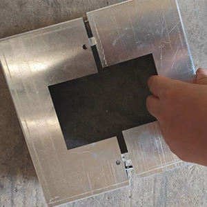 Cache-poteau d'éclairage décoratif <span class=keywords><strong>en</strong></span> deux parties, rond et carré, <span class=keywords><strong>en</strong></span> aluminium et acier, pour poteau de parking, avec enjoliveur de fixation - Product Image 6