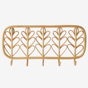 ตะขอแขวนผนังหวายทำมือที่สะดุดตาสำหรับเสื้อผ้าที่แขวนหวายแบบยั่งยืน5ตะขอแขวนเสื้อโค้ทสำหรับห้องเด็ก - Product Image 2