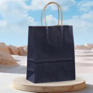 Bolsas de papel kraft biodegradables para llevar, personalizadas con impresión, bolsas desechables para envasar alimentos para panadería, café, postres y comida para llevar. - Product Image 1