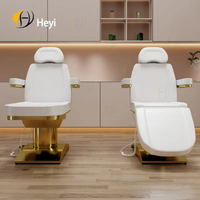 Sedia reclinabile per ciglia aqua per il viso a buon mercato per salone di bellezza 3 motori thai spa lettino da massaggio elettrico portatile