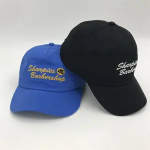 5 Panel Short Brim Unstructured Cap 100% Cotton Wholesale Low Profile Hat With Custom Embroidery Logo