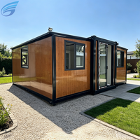 Cabane préfabriquée extensible prête à l'emploi avec aménagement intérieur, maison préfabriquée de 2 à 5 chambres, structure en acier moderne pour l'extérieur
