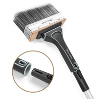 ROLLINGDOG 10716 Pinceau plat DIY 7 pouces pour peintures à base d'eau et d'huile, virole en acier inoxydable, poignée ergonomique en caoutchouc, UE