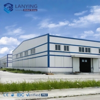 Atelier industriel léger en acier / Entrepôt préfabriqué / Hangar d'avion avec services de soudage et de pliage