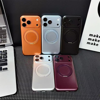 Casing Ponsel Magnetik Berputar Warna Asli untuk iPhone 18 17 16 Pro Max, Penutup Belakang Konversi Holder Matt Frosted