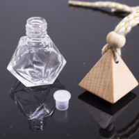 Diffuseur de parfum pour voiture en verre recyclable, écologique et durable, avec bouchon en bois, 6ml, 8ml, 10ml, pour marques de parfums naturels