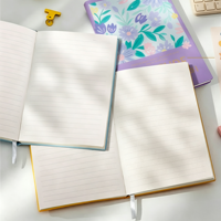 Carnet A5 à couverture souple imprimé floral, journal personnalisé avec couverture fleurie, pages intérieures lignées 80 g/m², papeterie en gros, cadeau, carnet