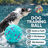 EPTU Balle d'entraînement écologique pour chien, jouet à mâcher couineur pour le nettoyage des dents, résistant aux morsures, pour le jeu de rapport, pour chiens de petite, moyenne et grande taille