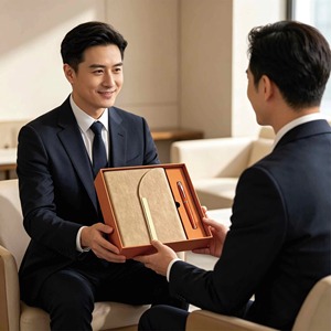 Coffret Cadeau de Luxe : Ensemble de Papeterie Exécutive, Agenda A5 à Couverture Souple, Stylo Métallique Argenté pour Reconnaissance des Partenaires, Logo Personnalisé, Vente en Gros - Product Image 1