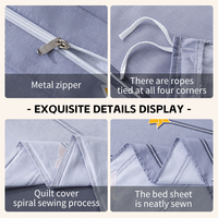 Vente en gros de draps de lit personnalisés en coton 100% - Ensemble de literie 4 pièces - Housse de couette - Taille King Size - Taille Queen Size - Taille Full - Super doux - Luxe