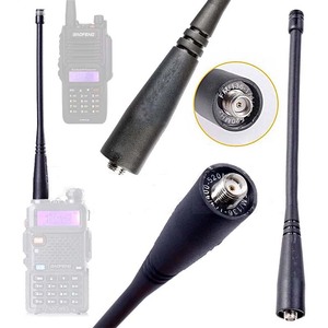 Antena para Walkie Talkie <span class=keywords><strong>Baofeng</strong></span> UV5R <span class=keywords><strong>UV</strong></span>-<span class=keywords><strong>5R</strong></span>, SMA-Hembra, 17CM, Pofung, 136-174MHz, 400-520MHz, <span class=keywords><strong>VHF</strong></span>, <span class=keywords><strong>UHF</strong></span>, Accesorios de Radio - Product Image 1