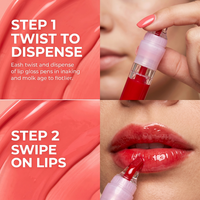 Gloss à lèvres hydratant à l'acide hyaluronique en gros, logo personnalisé, gel hydratant non collant, huile à lèvres végétalienne