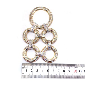 2024 nuevo caliente Aurore Boreale Cristal Diamantes de imitación accesorios de baño Aleación de Metal círculo Bikini conector anillo hebillas cinturones bolsas - Product Image 6
