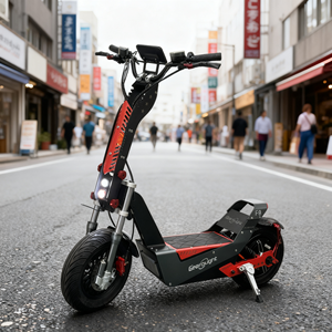 <b>72V</b> 40-60AH Lithium <b>Battery</b> Geofought F8 NFC Start 16inch Fat Tire 80-180km Range 8000W 15000W QS Motor Adult Electric Scooter - Product Image 1