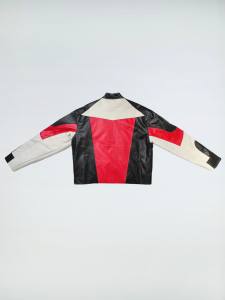 تصميم عارضة عالية الجودة التطريز الأسود والأحمر بو الجلود سترة الرجال البريدي حتى سترة - Product Image 6